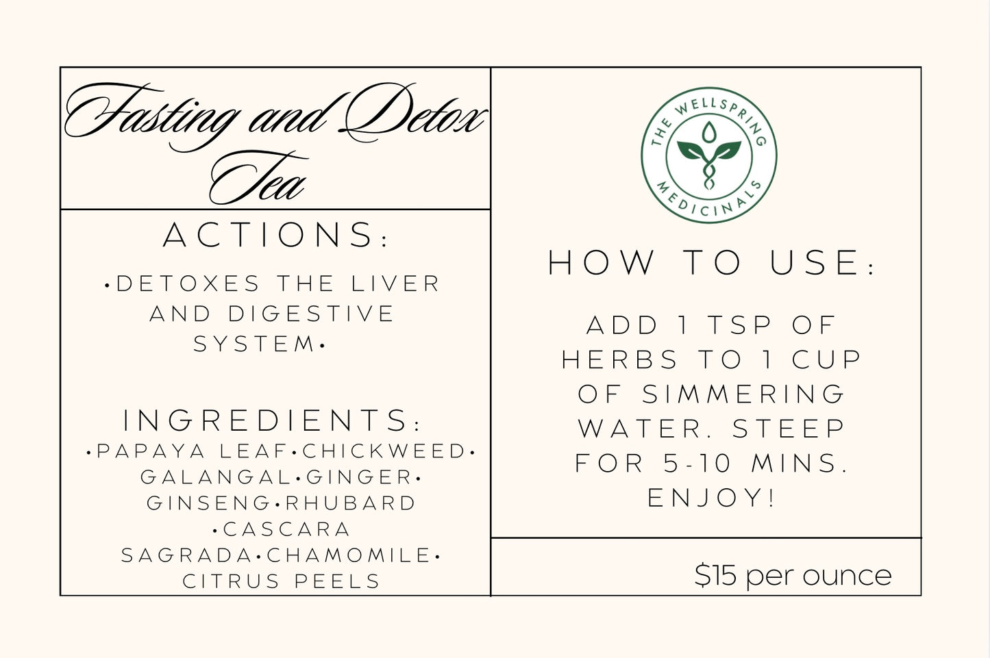 Fasting Detox Tea