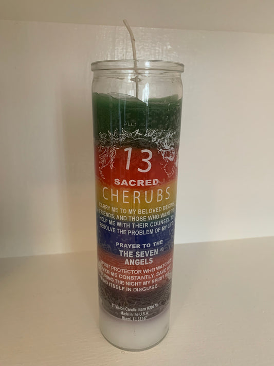7 Day Candle, Multi-Colored Candle