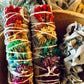 Rainbow floral chakra sage sticks