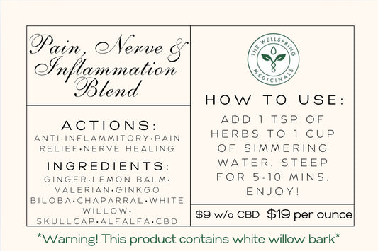 Pain, Nerve and inflammation blend (contains willow)
