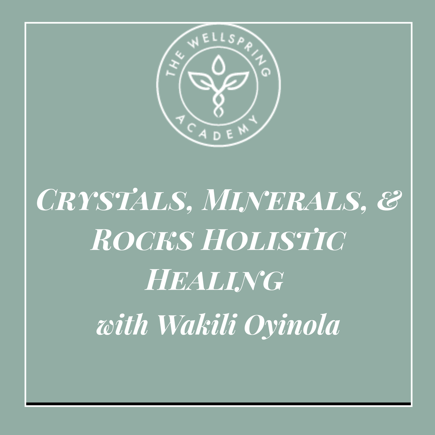 Crystals, Minerals, & Rocks Holistic Healing Course with Wakili Oyinola