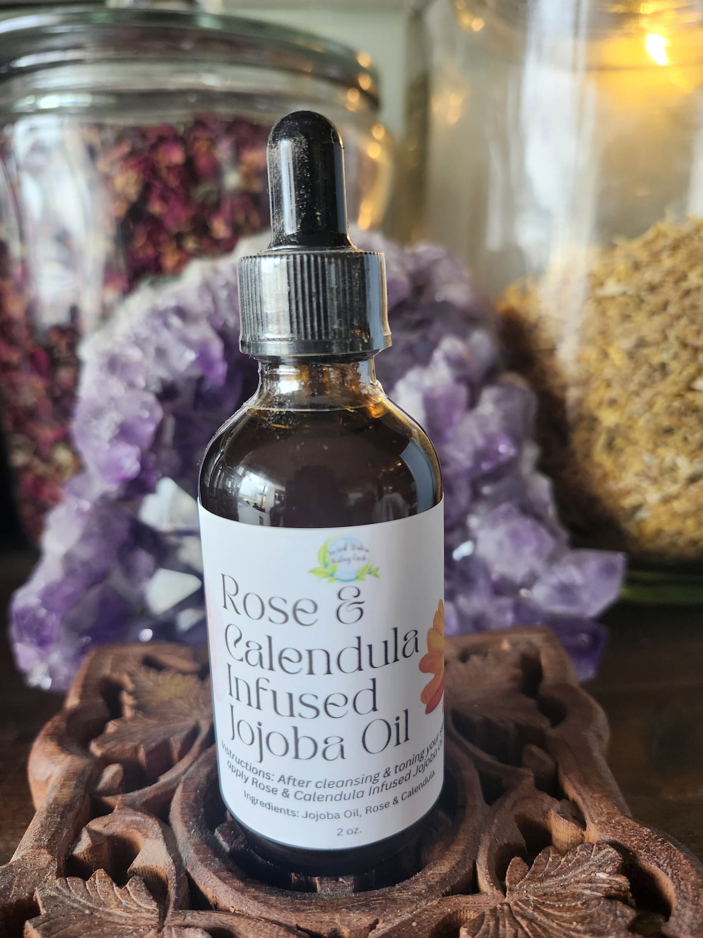 SWHC Rose & Calendula Infused Jojoba Oil (2oz)