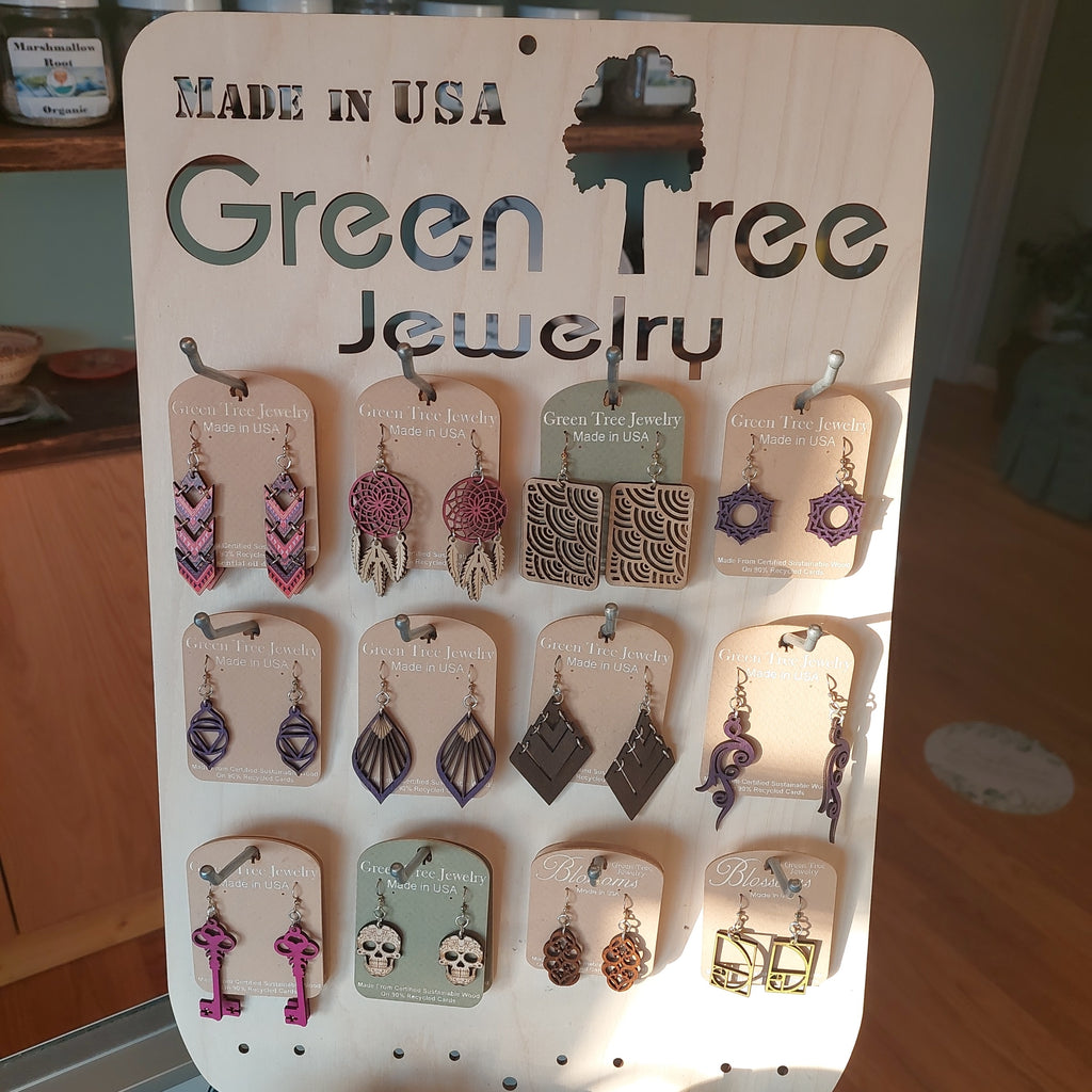 Green-Tree Earrings
