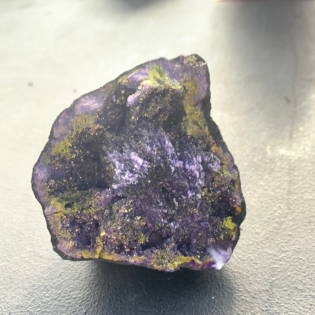 Purple & Pyrite Geode